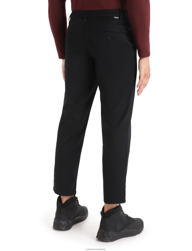 Icebreaker îmbrăcăminte negru bărbați pantaloni merino berlin DL46T350
