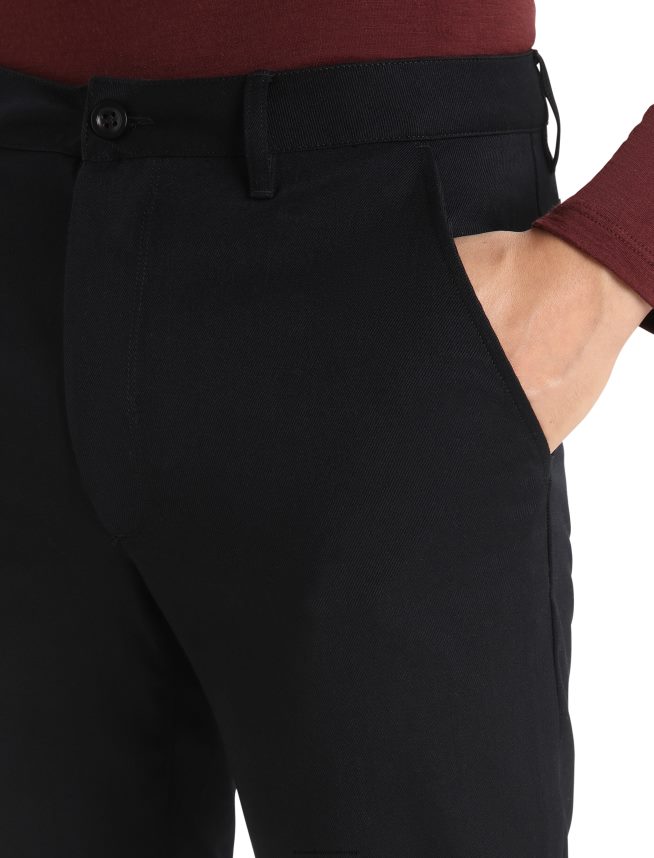 Icebreaker îmbrăcăminte negru bărbați pantaloni merino berlin DL46T350
