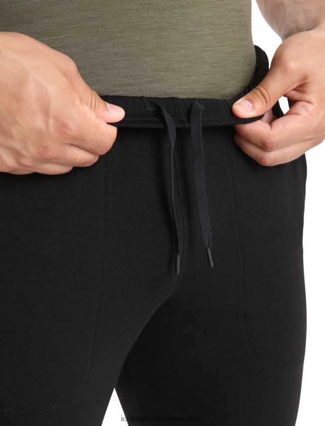 Icebreaker îmbrăcăminte negru bărbați pantaloni merinos shifter DL46T247