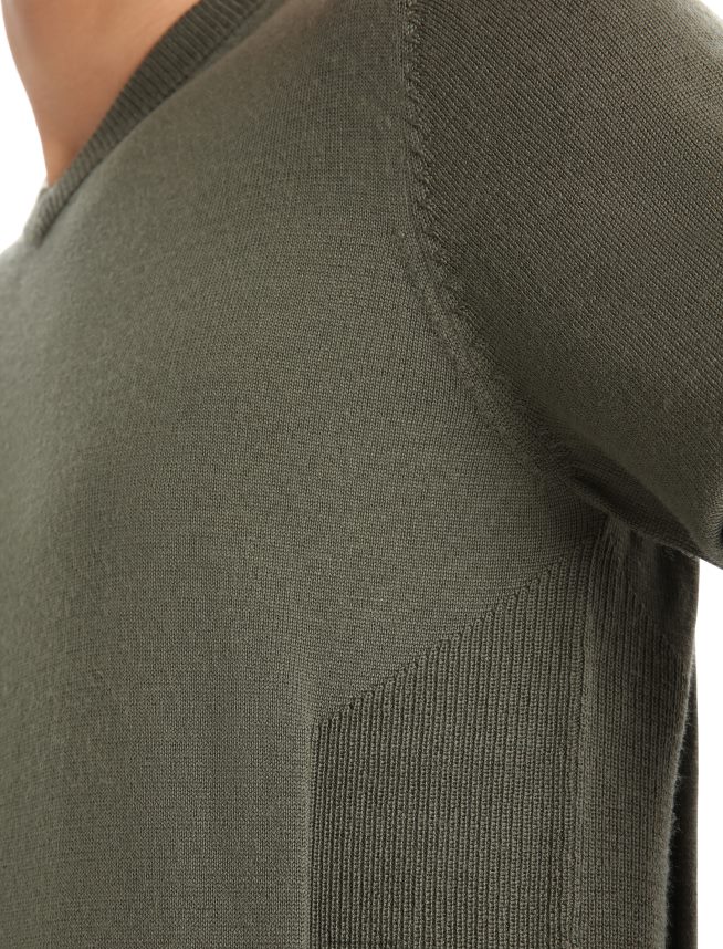 Icebreaker îmbrăcăminte loden bărbați pulover merino shearer cu decolteu în V DL46T349