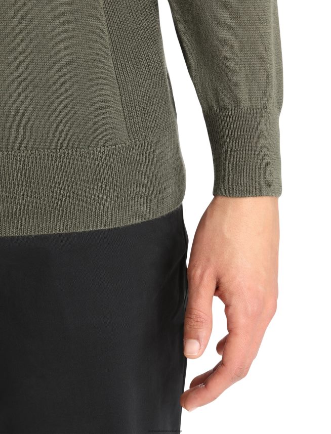 Icebreaker îmbrăcăminte loden bărbați pulover merino shearer cu decolteu în V DL46T349