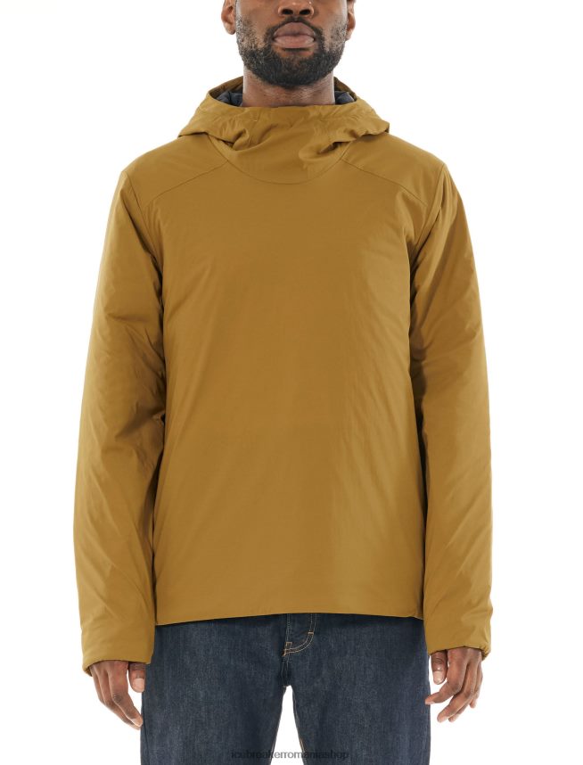 Icebreaker îmbrăcăminte curry bărbați top cu glugă cu mânecă lungă merinoloft Westerly DL46T497