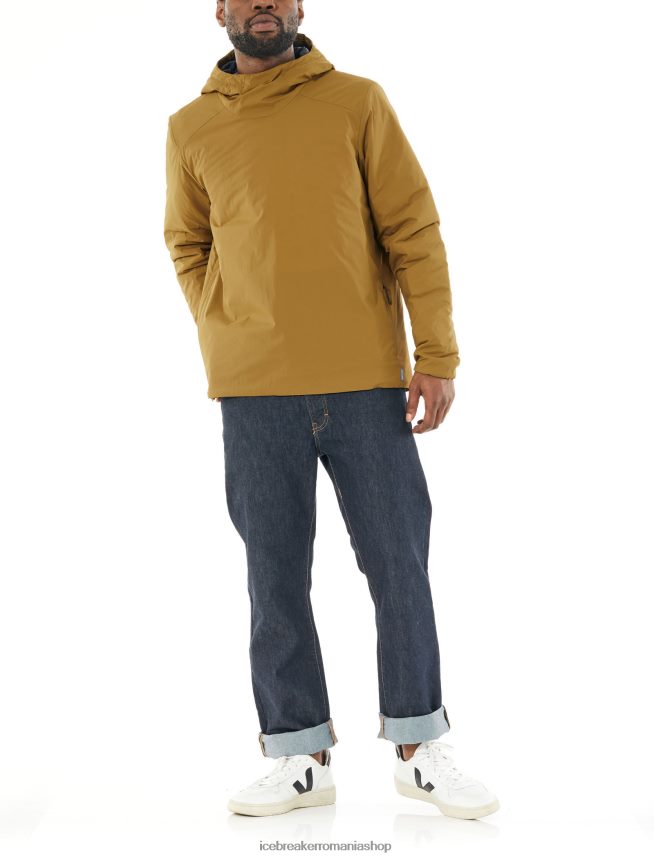 Icebreaker îmbrăcăminte curry bărbați top cu glugă cu mânecă lungă merinoloft Westerly DL46T497