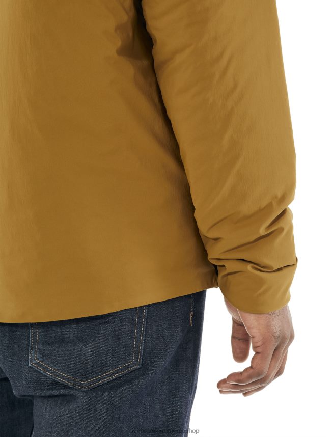 Icebreaker îmbrăcăminte curry bărbați top cu glugă cu mânecă lungă merinoloft Westerly DL46T497