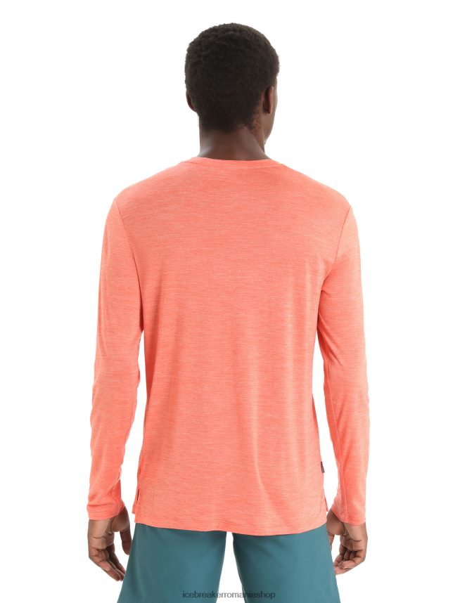 Icebreaker îmbrăcăminte erica pământească vibrantă bărbați tricou cu mânecă lungă merino sphere ii DL46T189
