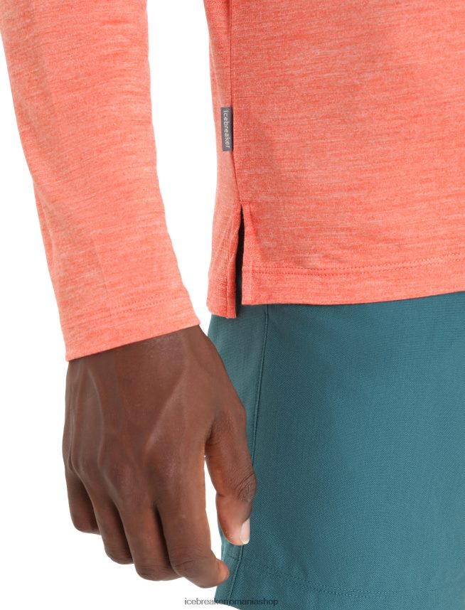 Icebreaker îmbrăcăminte erica pământească vibrantă bărbați tricou cu mânecă lungă merino sphere ii DL46T189