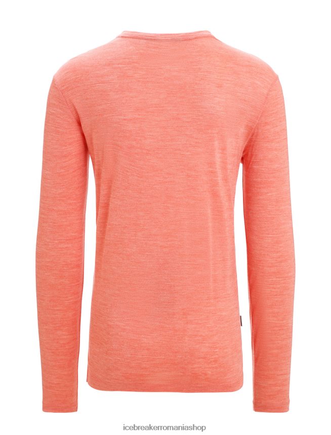 Icebreaker îmbrăcăminte erica pământească vibrantă bărbați tricou cu mânecă lungă merino sphere ii DL46T189