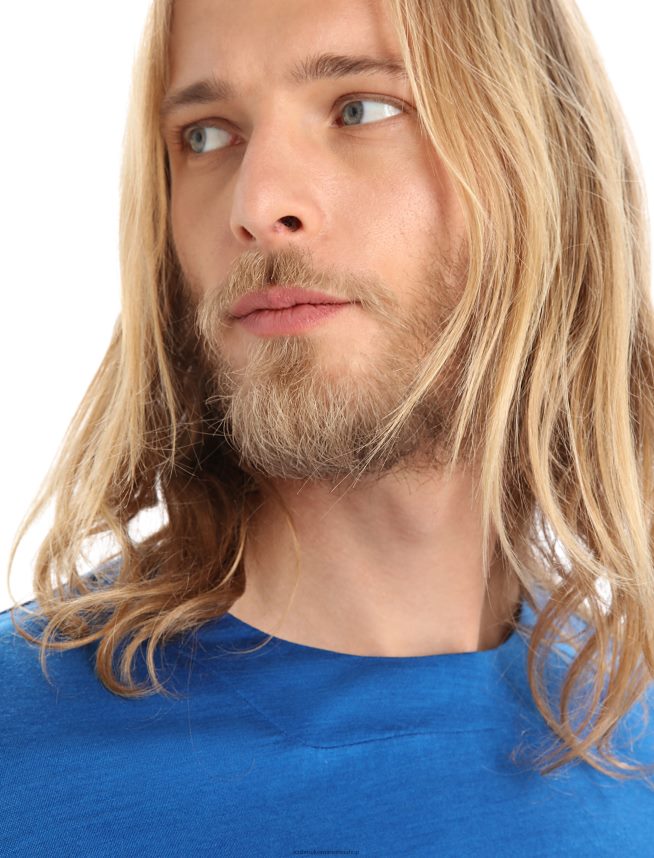 Icebreaker îmbrăcăminte lazurite/marina regală bărbați tricou zoneknit merinos cu maneca lunga DL46T200