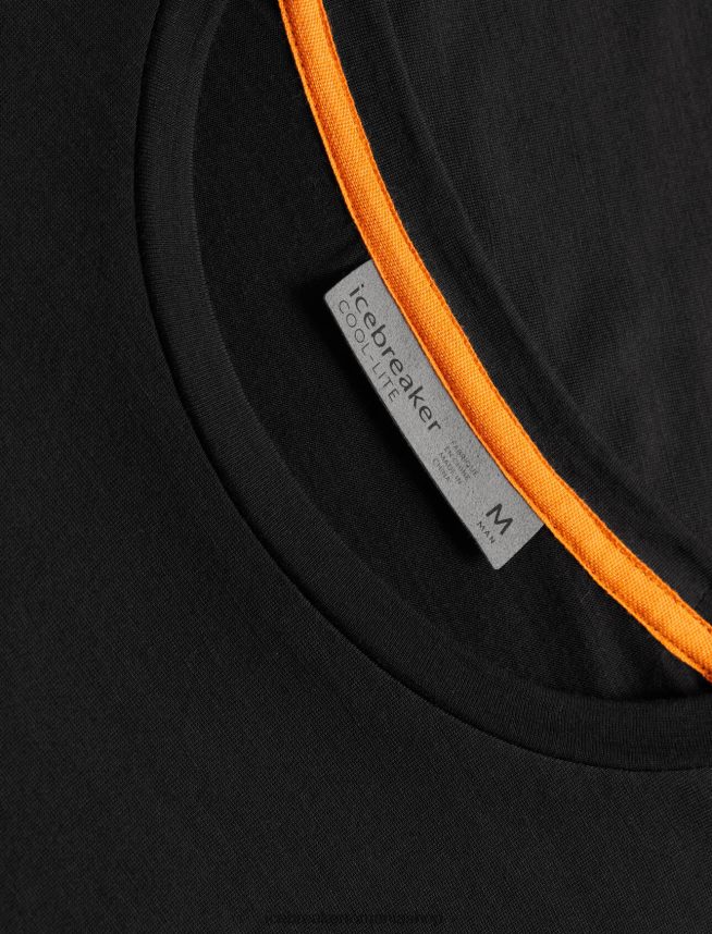 Icebreaker îmbrăcăminte negru bărbați tricou cu mânecă lungă merino sphere ii DL46T187