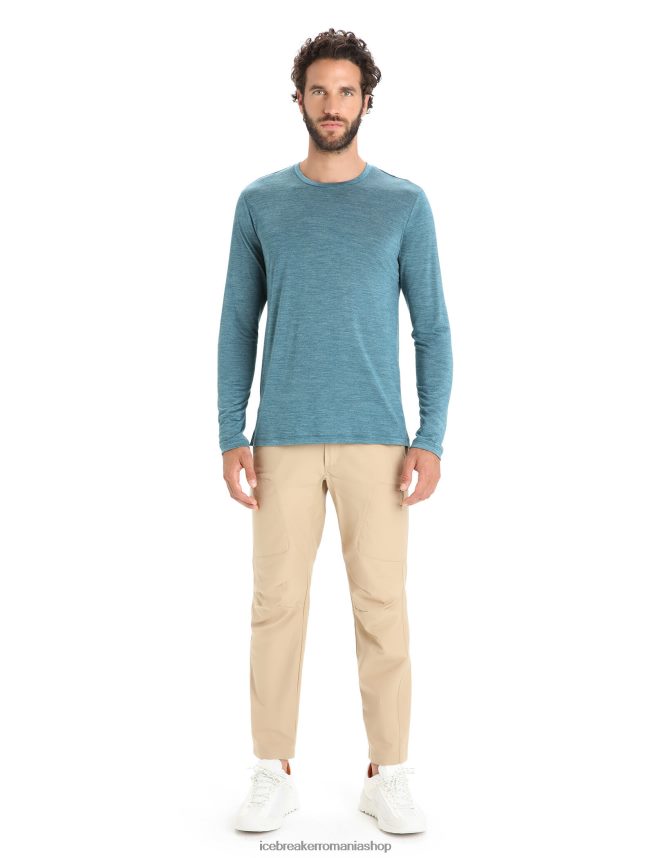 Icebreaker îmbrăcăminte slava verde erica bărbați tricou cu mânecă lungă merino sphere ii DL46T188