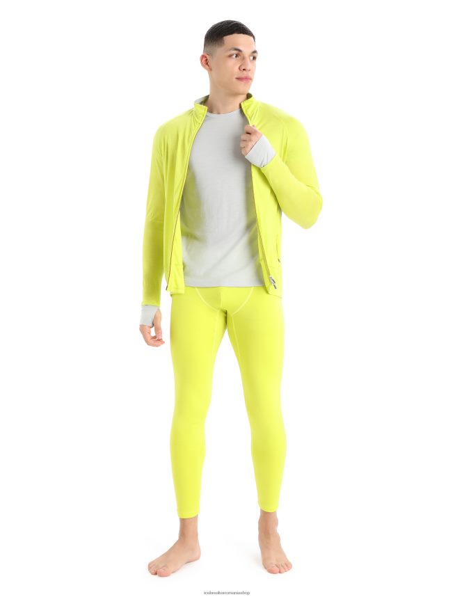 Icebreaker îmbrăcăminte strălucire/eter bărbați top cu fermoar cu mânecă lungă din merino zoneknit DL46T413