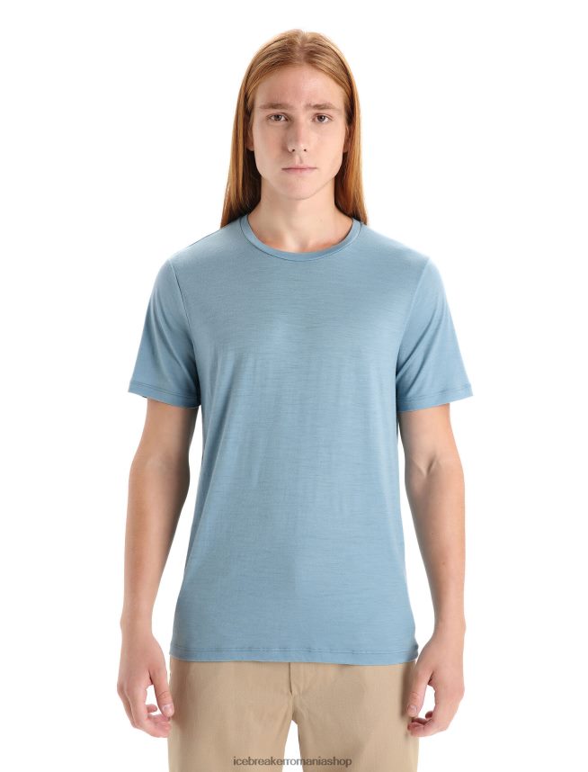 Icebreaker îmbrăcăminte albastru astral bărbați tricou cu mânecă scurtă merino tech lite ii DL46T27