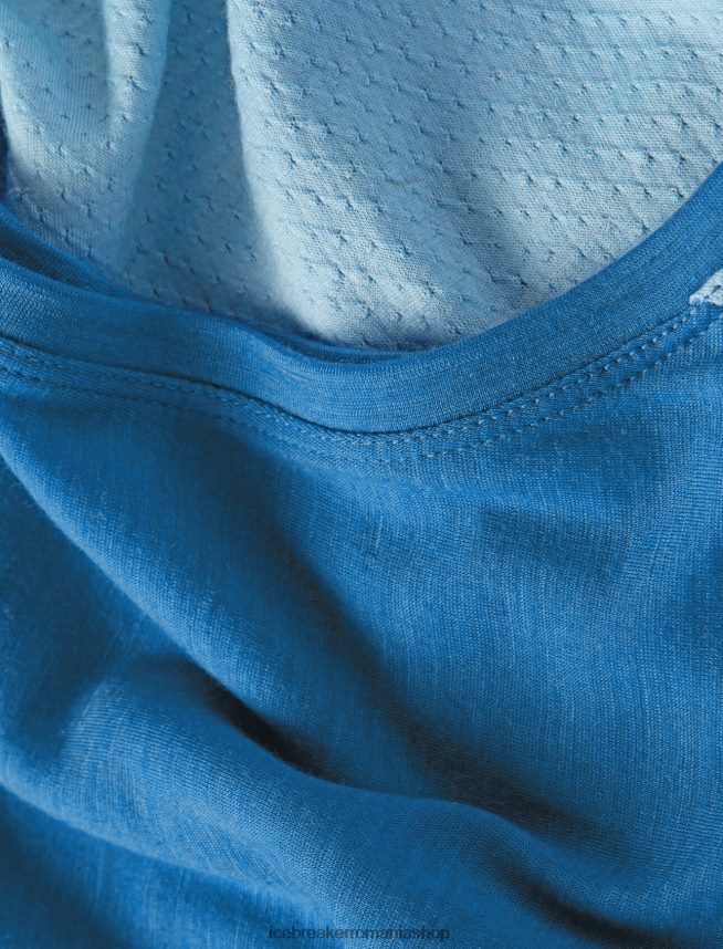 Icebreaker îmbrăcăminte azul/haze bărbați rezervor zoneknit merinos DL46T490