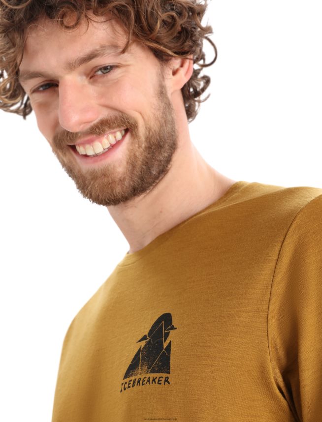Icebreaker îmbrăcăminte cuișoare bărbați tricou cu mânecă scurtă merino tech lite ii alp ascension DL46T376