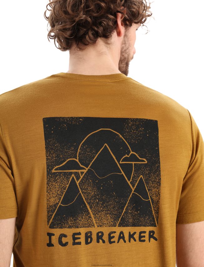 Icebreaker îmbrăcăminte cuișoare bărbați tricou cu mânecă scurtă merino tech lite ii alp ascension DL46T376