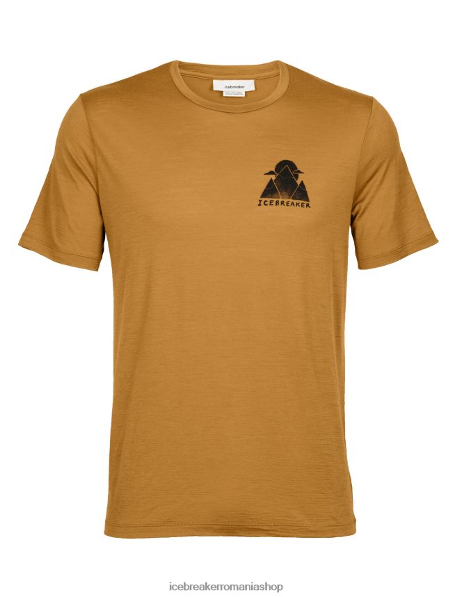 Icebreaker îmbrăcăminte cuișoare bărbați tricou cu mânecă scurtă merino tech lite ii alp ascension DL46T376