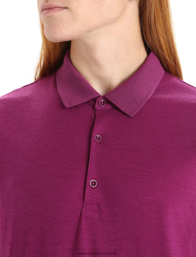 Icebreaker îmbrăcăminte du-te boabe bărbați polo cu mânecă scurtă merino tech lite ii DL46T42