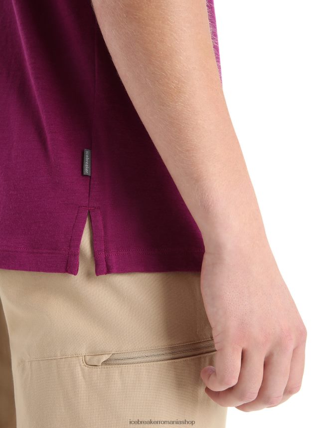 Icebreaker îmbrăcăminte du-te boabe bărbați polo cu mânecă scurtă merino tech lite ii DL46T42