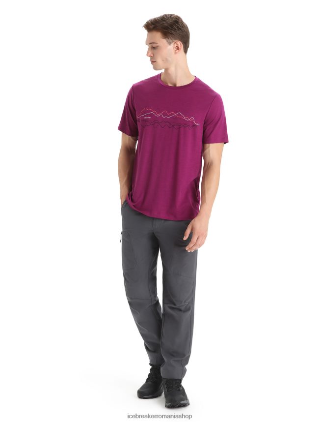 Icebreaker îmbrăcăminte du-te boabe bărbați tricou cu mânecă scurtă merino tech lite ii DL46T31