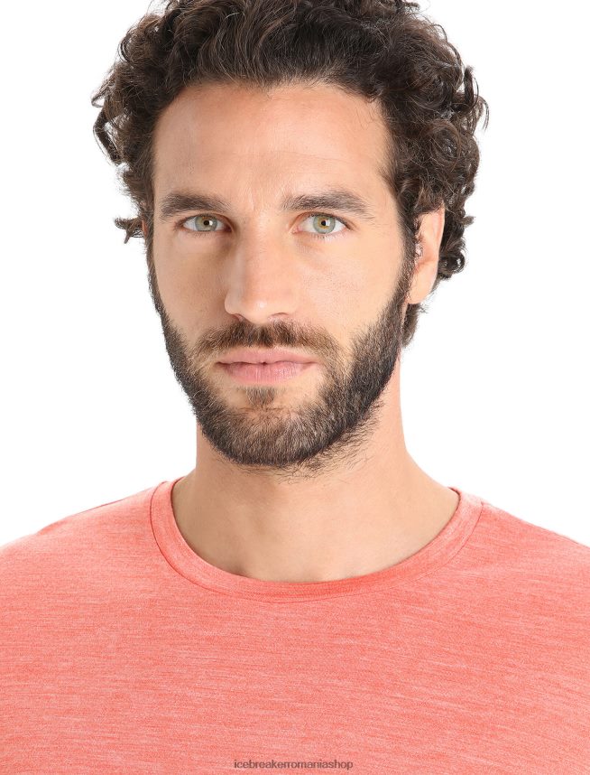 Icebreaker îmbrăcăminte erica pământească vibrantă bărbați tricou cu mânecă scurtă merino sphere ii DL46T8