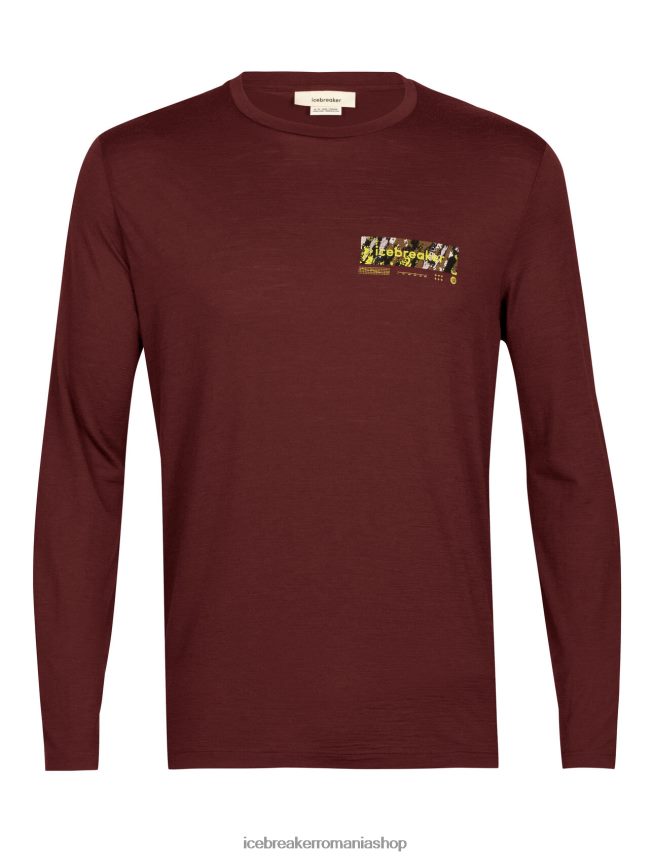 Icebreaker îmbrăcăminte espresso bărbați tricou cu mânecă lungă merino tech lite ii summit tread DL46T379