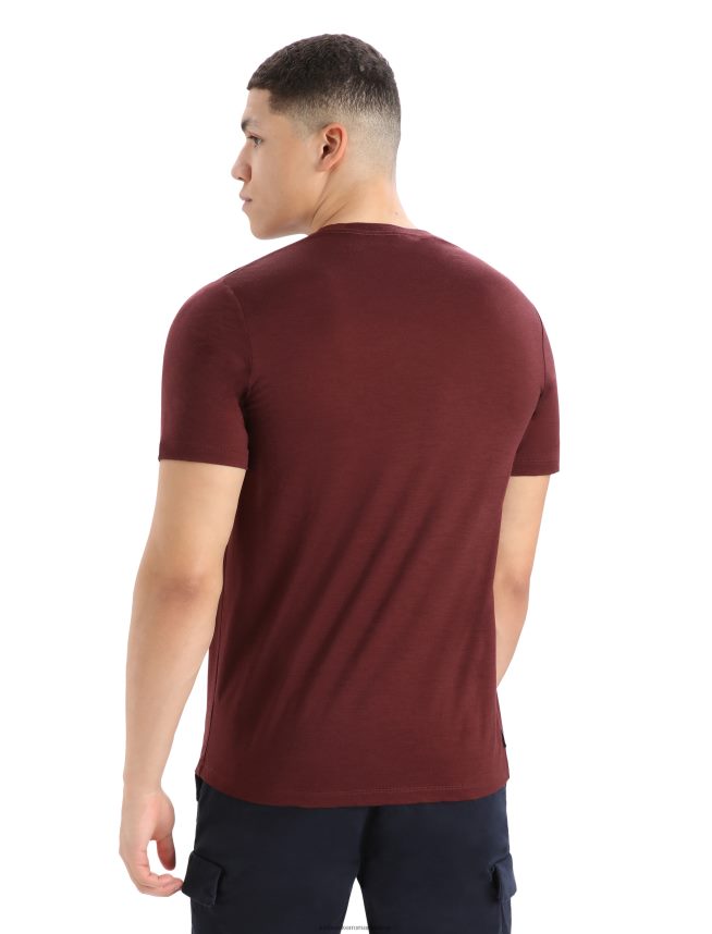 Icebreaker îmbrăcăminte espresso bărbați tricou cu mânecă scurtă merino tech lite ii geologie montană DL46T382