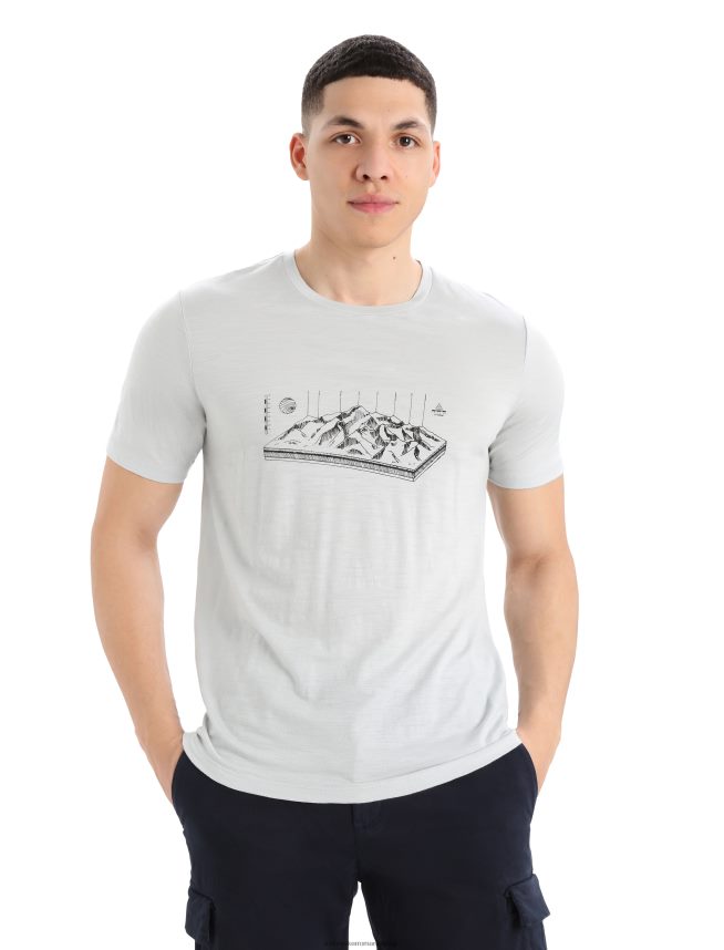 Icebreaker îmbrăcăminte eter bărbați tricou cu mânecă scurtă merino tech lite ii alps 3d DL46T432