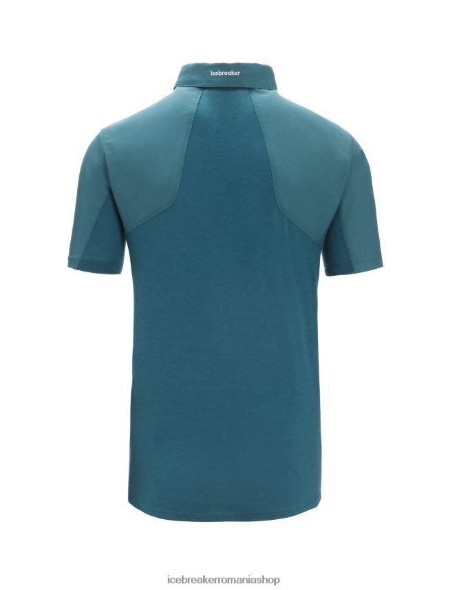 Icebreaker îmbrăcăminte glorie verde bărbați top cu mânecă scurtă merino hike DL46T86