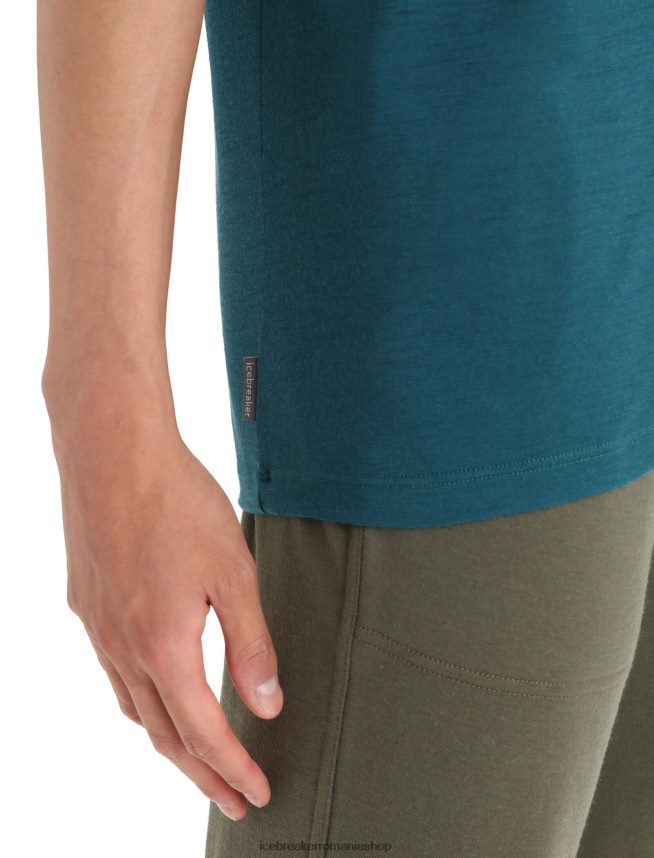 Icebreaker îmbrăcăminte glorie verde bărbați tricou cu mânecă scurtă merino tech lite ii DL46T29