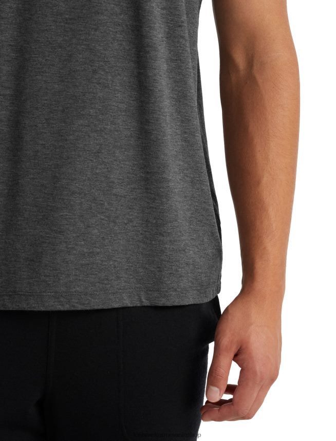 Icebreaker îmbrăcăminte gritstone heather bărbați tricou central merinos cu maneca scurta DL46T493