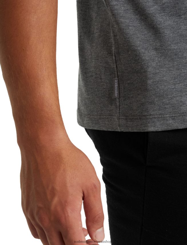 Icebreaker îmbrăcăminte gritstone heather bărbați tricou central merinos cu maneca scurta DL46T493