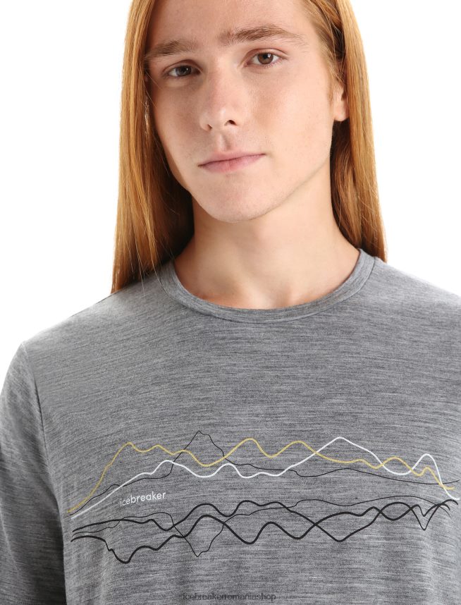 Icebreaker îmbrăcăminte gritstone heather bărbați tricou cu mânecă scurtă merino tech lite ii DL46T32