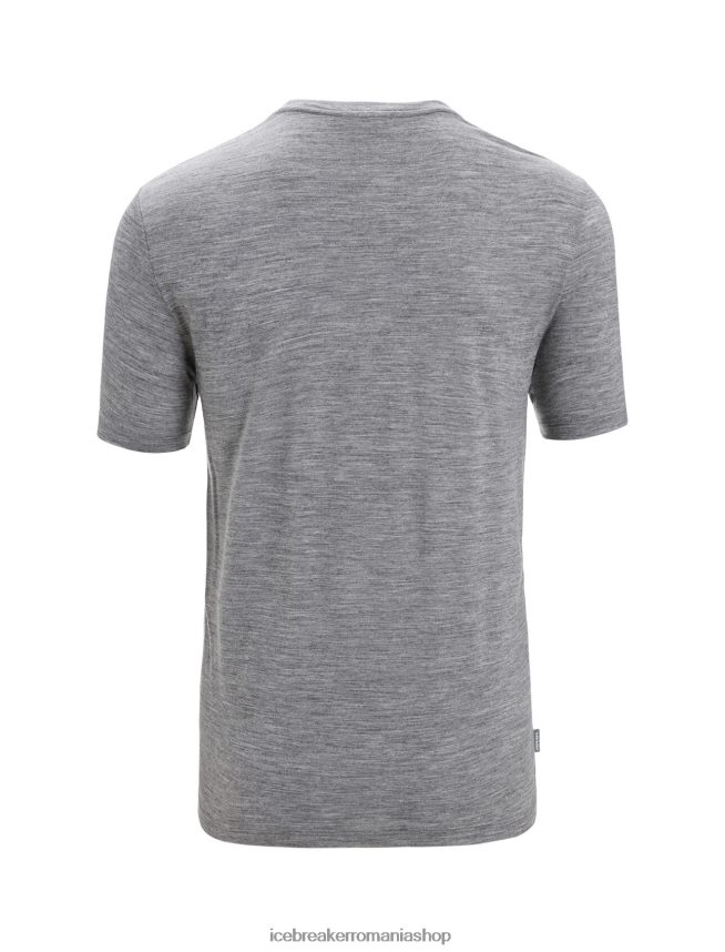 Icebreaker îmbrăcăminte gritstone heather bărbați tricou cu mânecă scurtă merino tech lite ii DL46T32