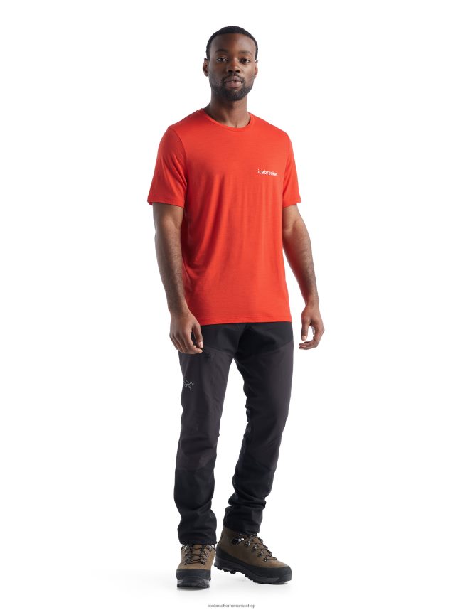Icebreaker îmbrăcăminte lavă bărbați merino tech lite ii tricou cu maneca scurta sheeperds cycle club DL46T480
