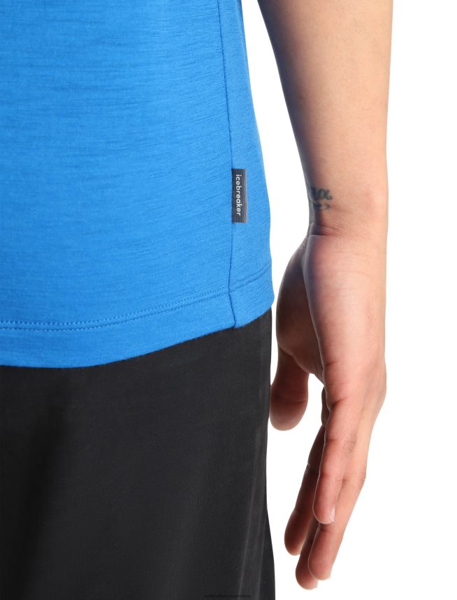 Icebreaker îmbrăcăminte lazurit bărbați tricou cu mânecă scurtă merino tech lite ii ski yeti DL46T364