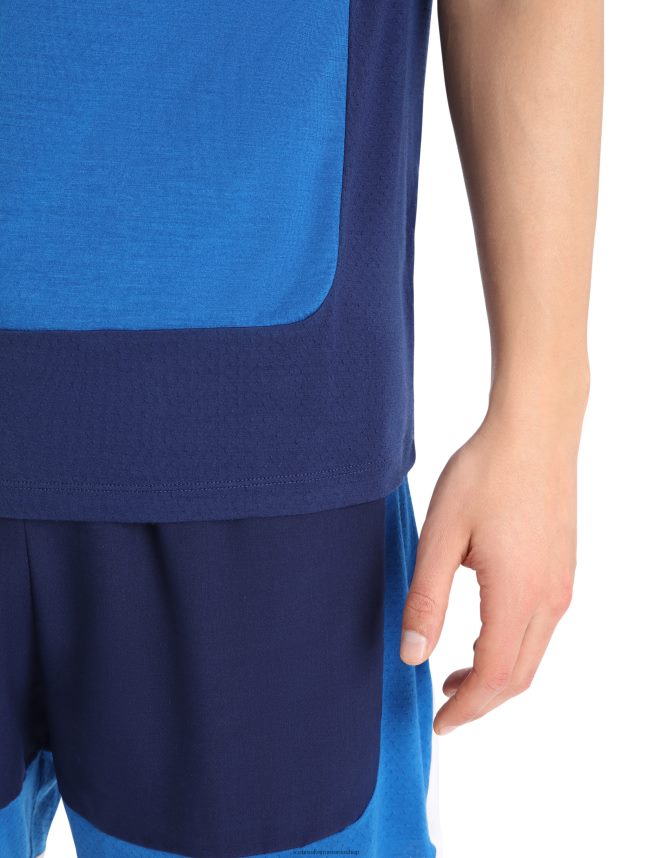 Icebreaker îmbrăcăminte lazurite/marina regală bărbați tricou zoneknit merinos cu maneca scurta DL46T401
