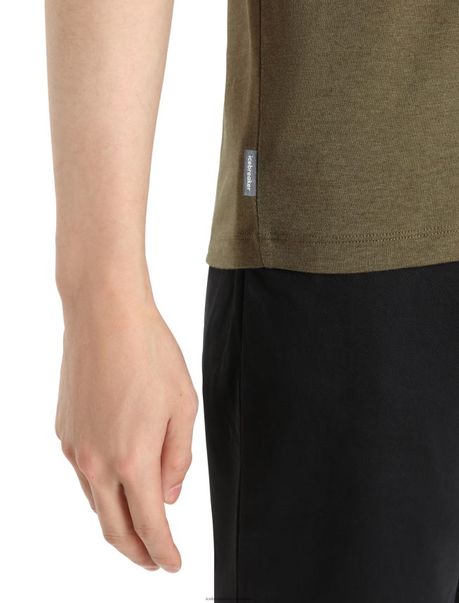 Icebreaker îmbrăcăminte loden bărbați tricou clasic cu mânecă scurtă din merino central DL46T48