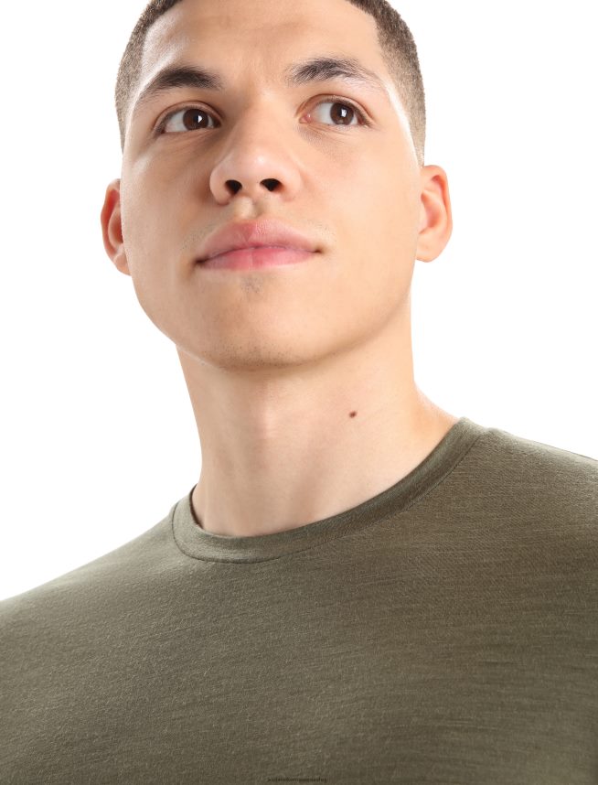 Icebreaker îmbrăcăminte loden bărbați tricou cu mânecă scurtă merino tech lite ii DL46T24