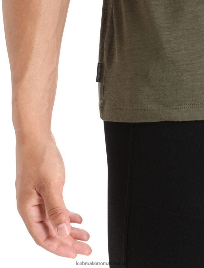 Icebreaker îmbrăcăminte loden bărbați tricou cu mânecă scurtă merino tech lite ii DL46T24