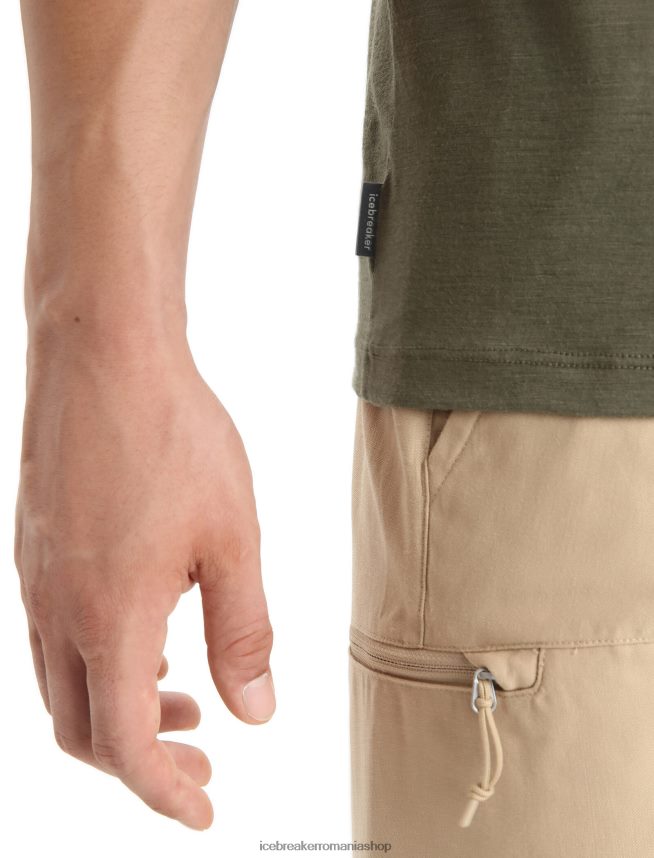 Icebreaker îmbrăcăminte loden bărbați tricou cu mânecă scurtă merino tech lite ii polar paddle DL46T67