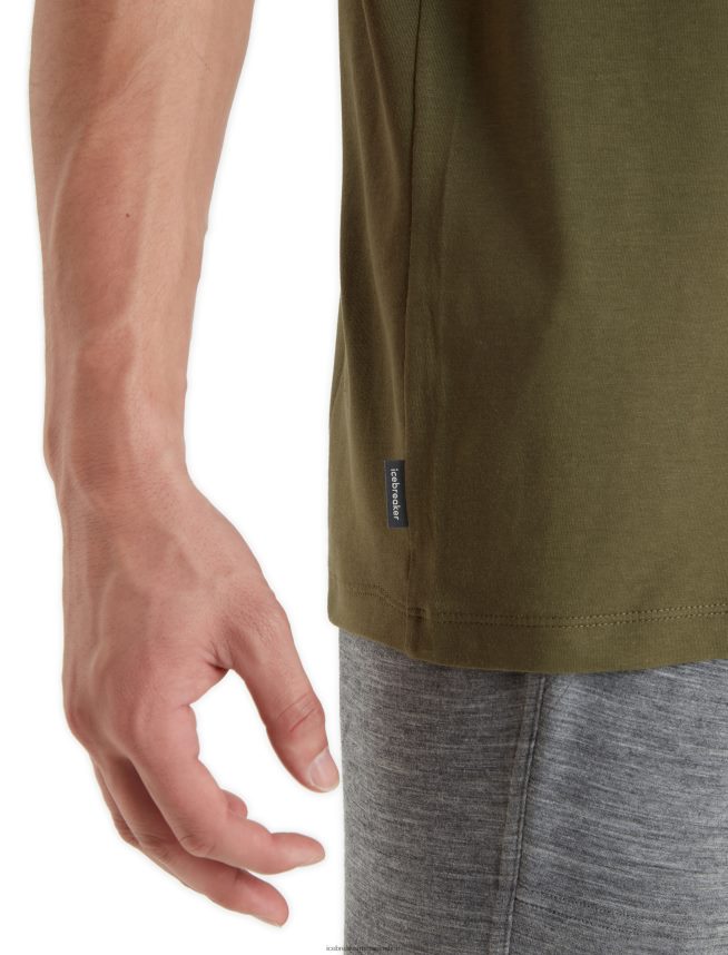 Icebreaker îmbrăcăminte loden bărbați tricou din bumbac tencel cu maneca scurta DL46T77