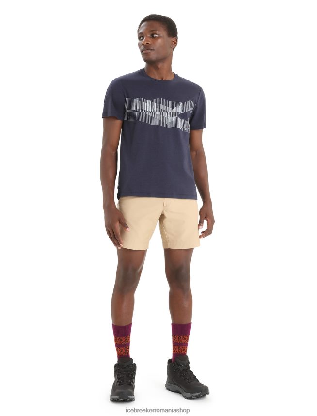 Icebreaker îmbrăcăminte marina de la miezul nopții bărbați merino central clasic tricou cu maneca scurta st anton DL46T35