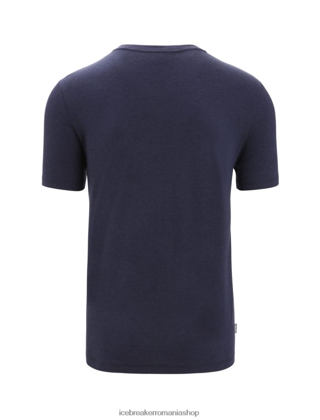 Icebreaker îmbrăcăminte marina de la miezul nopții bărbați merino central clasic tricou cu maneca scurta st anton DL46T35