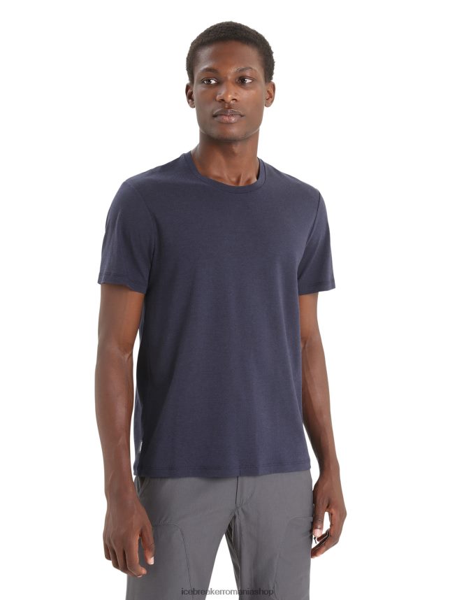 Icebreaker îmbrăcăminte marina de la miezul nopții bărbați tricou clasic cu mânecă scurtă din merino central DL46T51