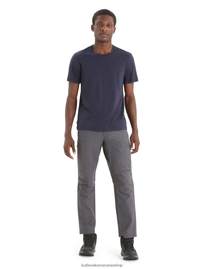 Icebreaker îmbrăcăminte marina de la miezul nopții bărbați tricou clasic cu mânecă scurtă din merino central DL46T51