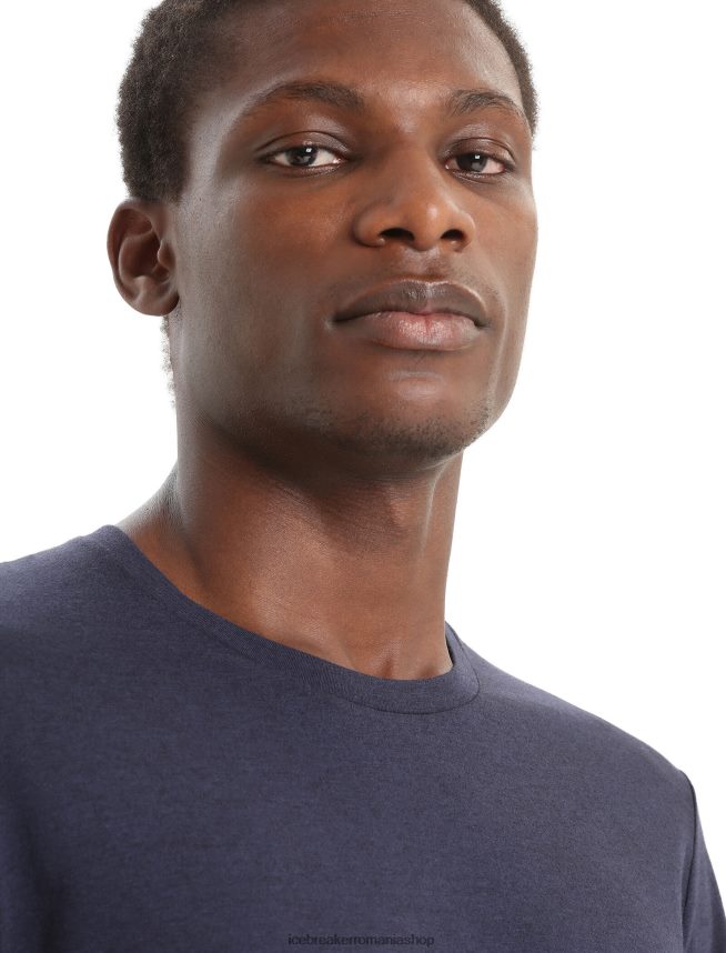 Icebreaker îmbrăcăminte marina de la miezul nopții bărbați tricou clasic cu mânecă scurtă din merino central DL46T51