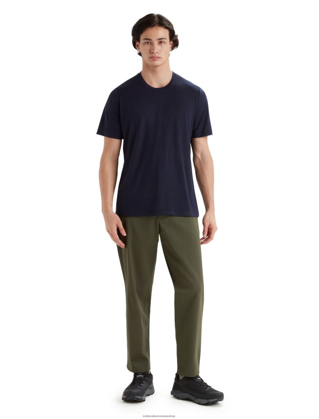 Icebreaker îmbrăcăminte marina de la miezul nopții bărbați tricou cu mânecă scurtă merino tech lite ii DL46T25