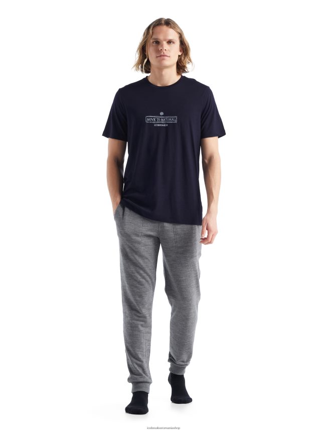 Icebreaker îmbrăcăminte marina de la miezul nopții bărbați tricou cu mânecă scurtă merino tech lite ii crescut la sud DL46T484