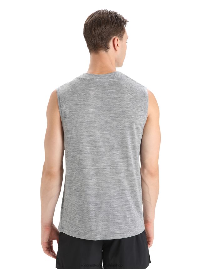 Icebreaker îmbrăcăminte metrou Heather bărbați rezervor zoneknit merinos DL46T13