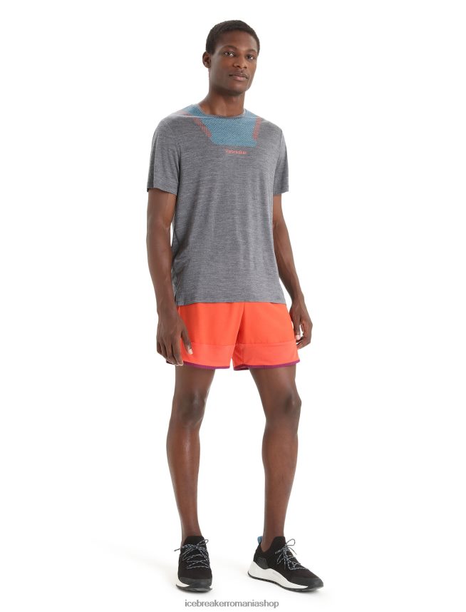 Icebreaker îmbrăcăminte miezul nopții marine heather bărbați tricou cu mânecă scurtă merino sphere ii hitt DL46T85